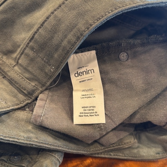 NWT Paper Denim & Cloth Olive Jeans with Light Acid Wash  Size 30 - Picture 2 of 8